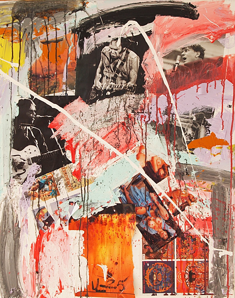 6) Jamboree, Akryl, kollage, 72x92 cm