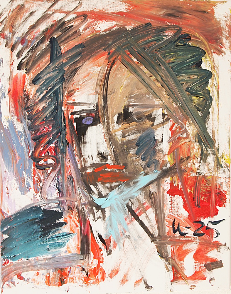 8) Kvinna, Akryl, 72x92 cm