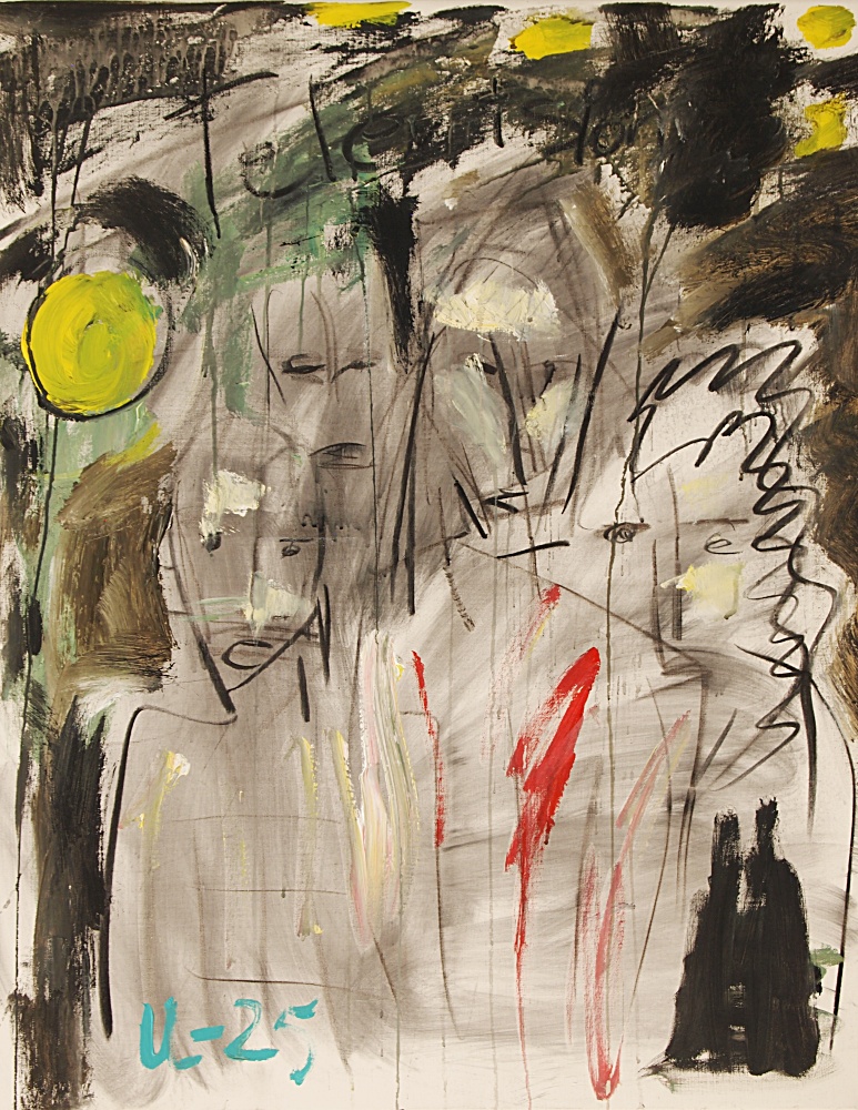 14) Television, M-moon, Akryl, kol, 72x92 cm