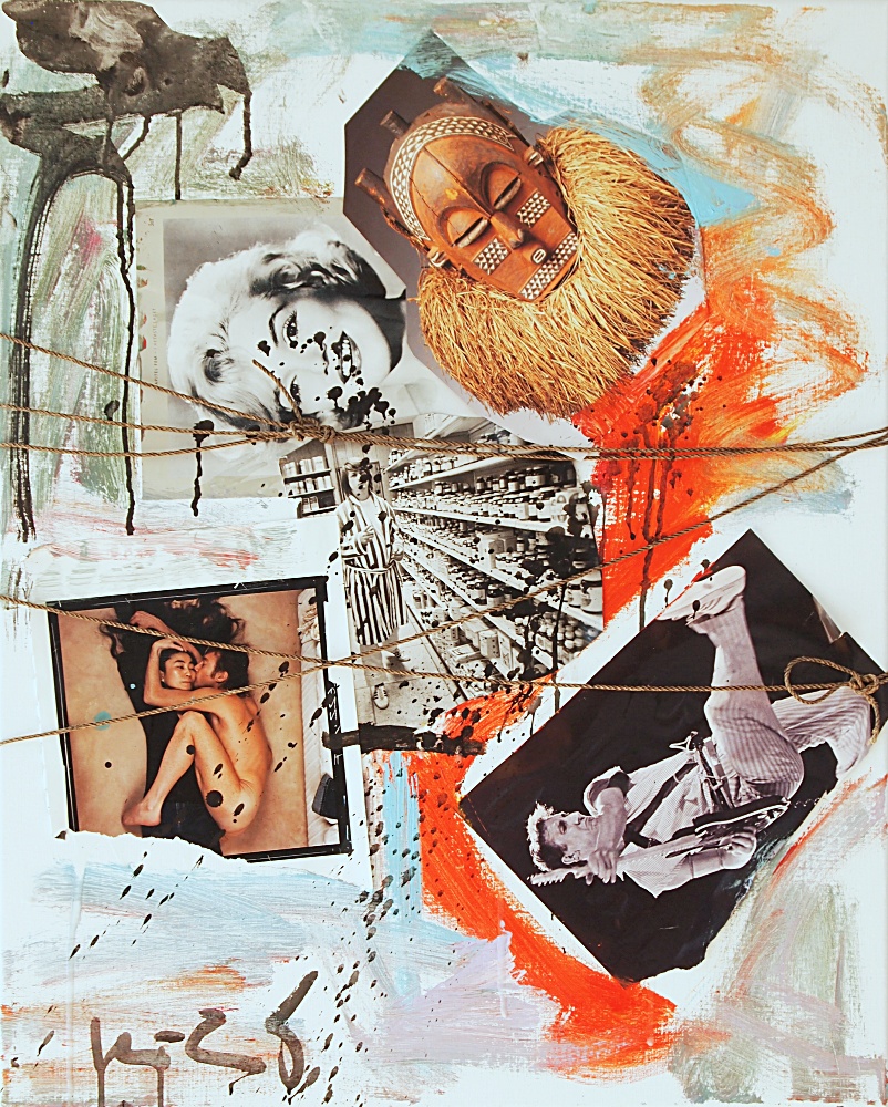 15) Good morning, Akryl, kollage, rep, 65x80 cm