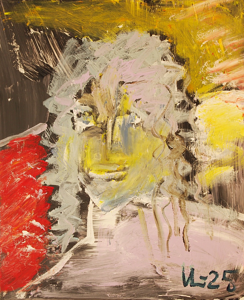 32) Kvinna, Akryl, 60x72 cm