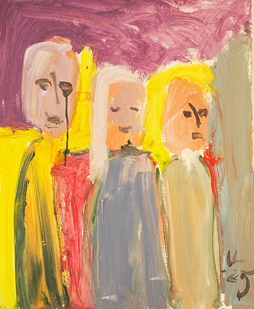 35) Tre systrar, Akryl, 60x72 cm