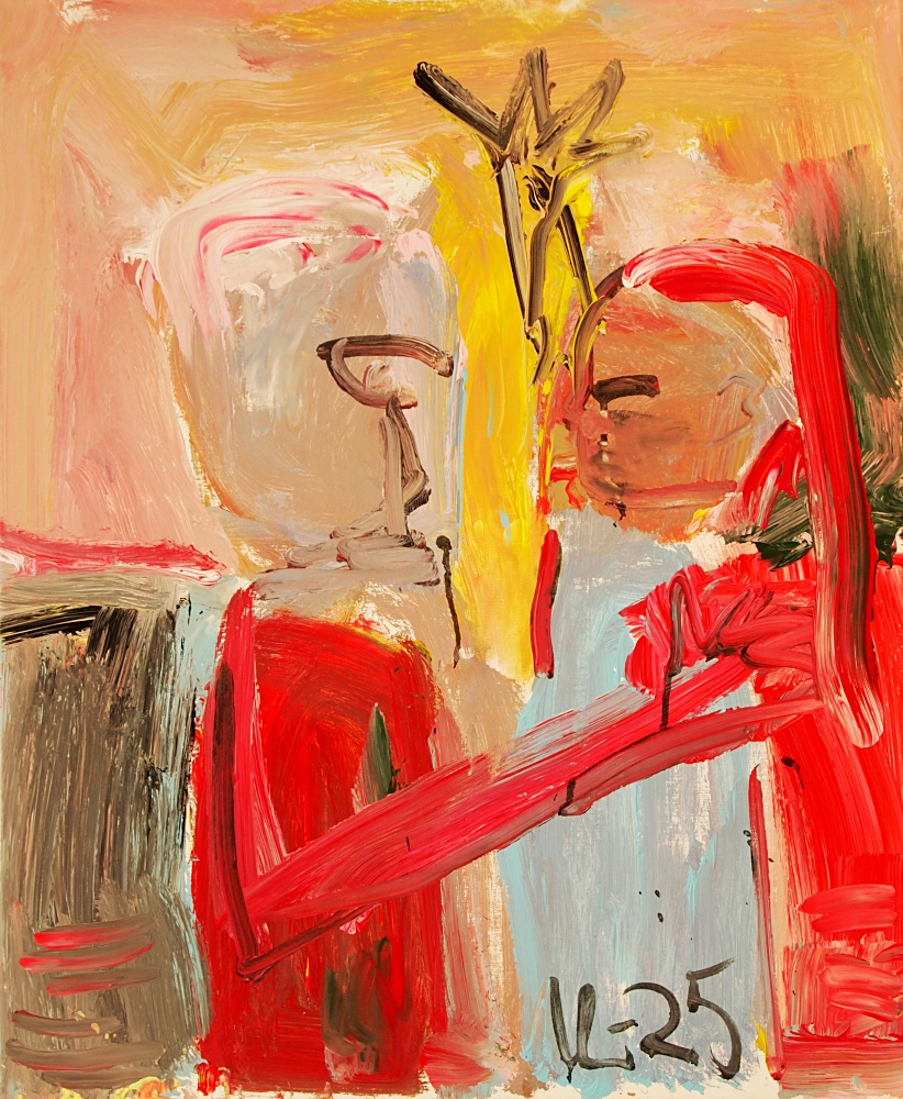 40) Försök till tröst, Akryl, 60x72 cm