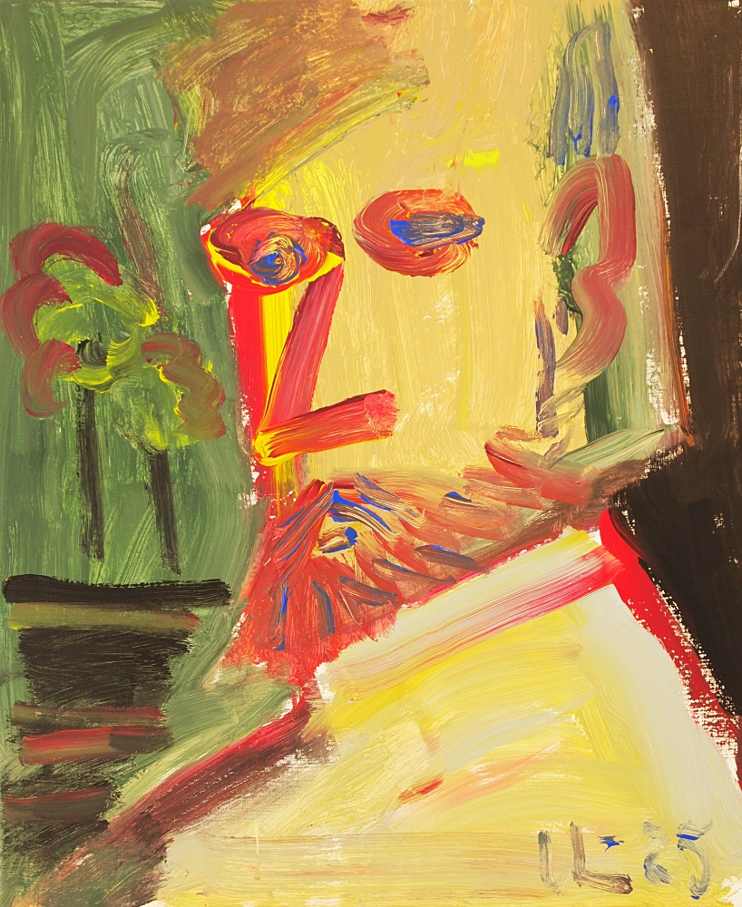 42) Självporträtt, Akryl, 60x72 cm