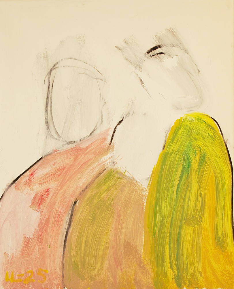 49) Hemkomst, Akryl, kol, 60x72 cm