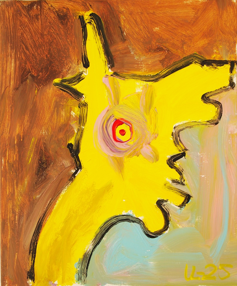 59) Presidenten, Akryl, 60x72 cm