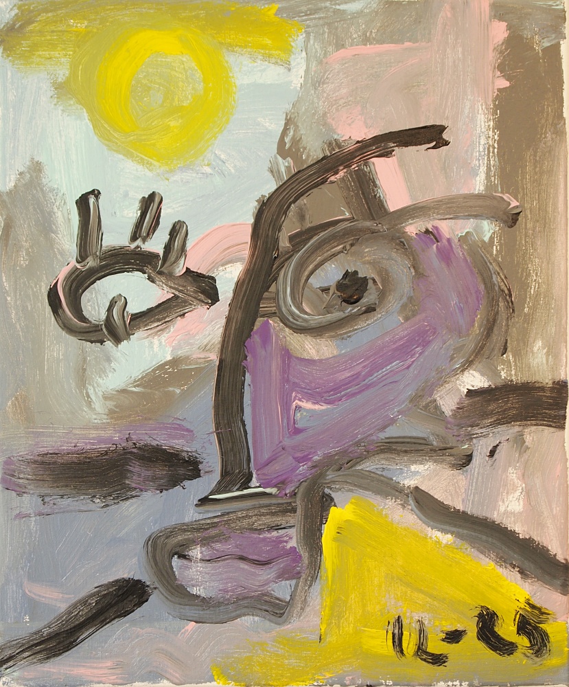 70) Nighthowler, Akryl, 54x64 cm