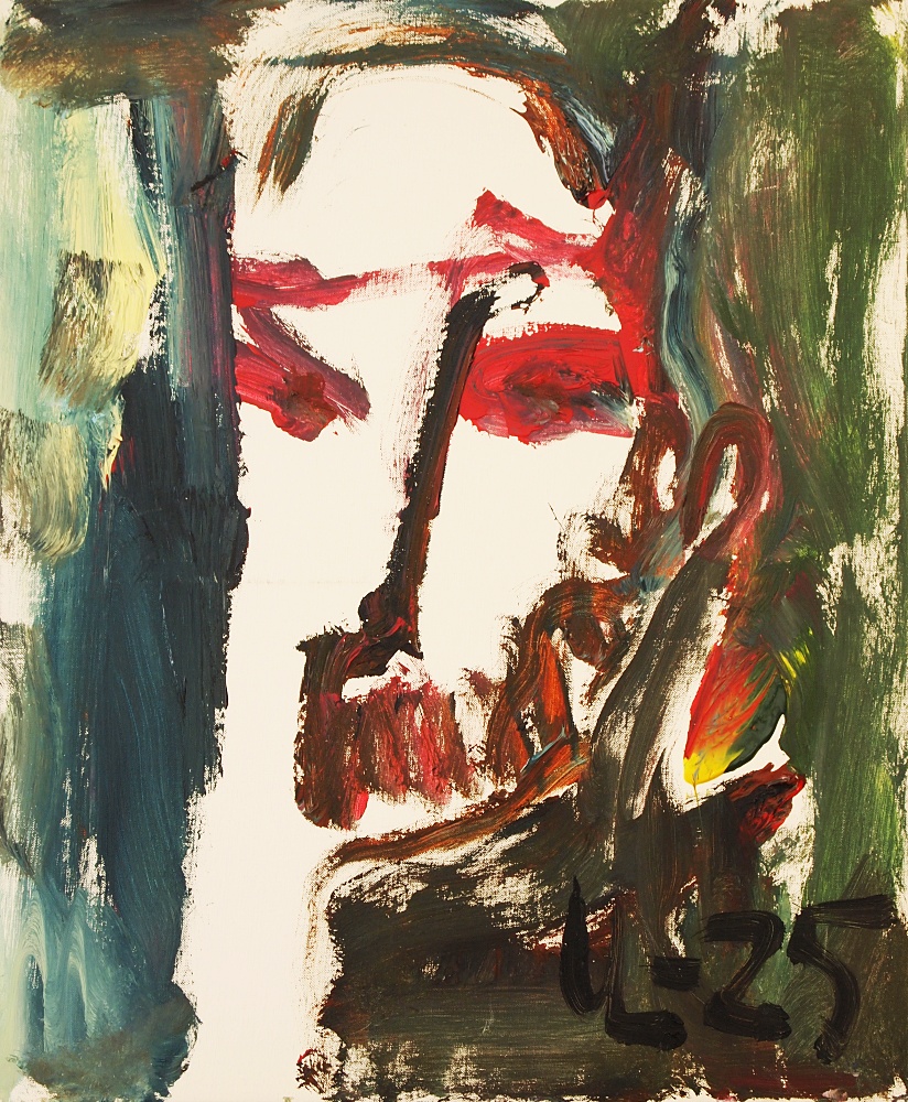 73) Självporträtt, Akryl, 54x64 cm