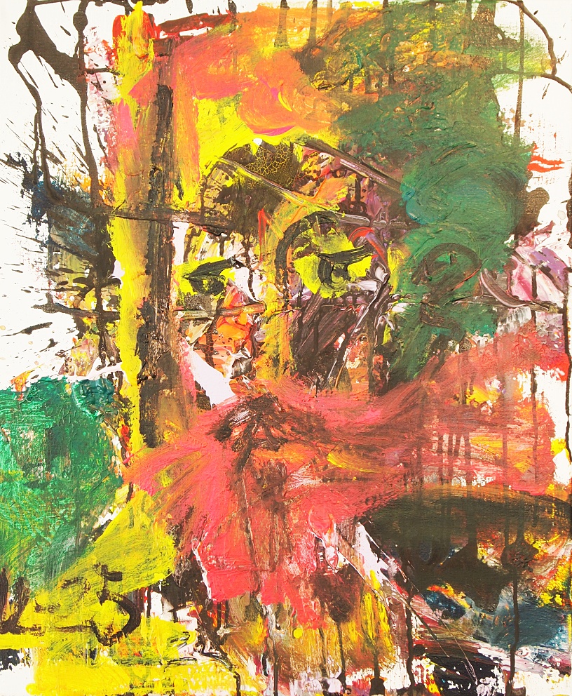 76) Porträtt av William Shakespeare, Akryl, 54x64 cm