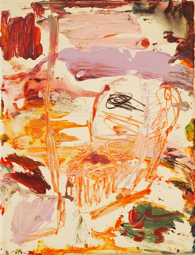 79) Självporträtt, Akryl, kol, 27x35 cm