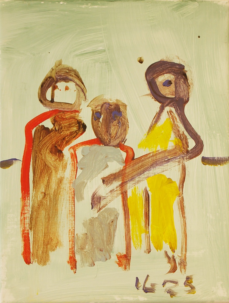 81) Tre, akryl, 27x35 cm