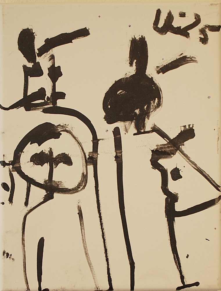 85) Den arga haren, Akryl, 27x35 cm