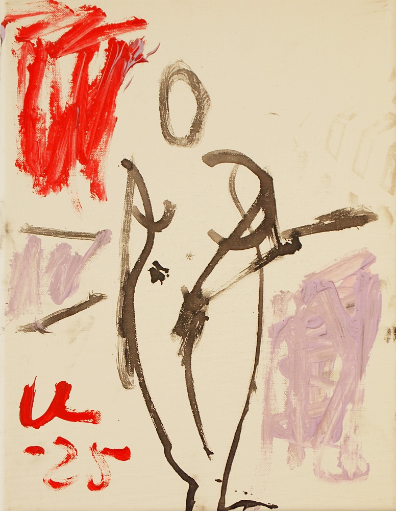 87) Kvinna, Akryl, 27x35 cm