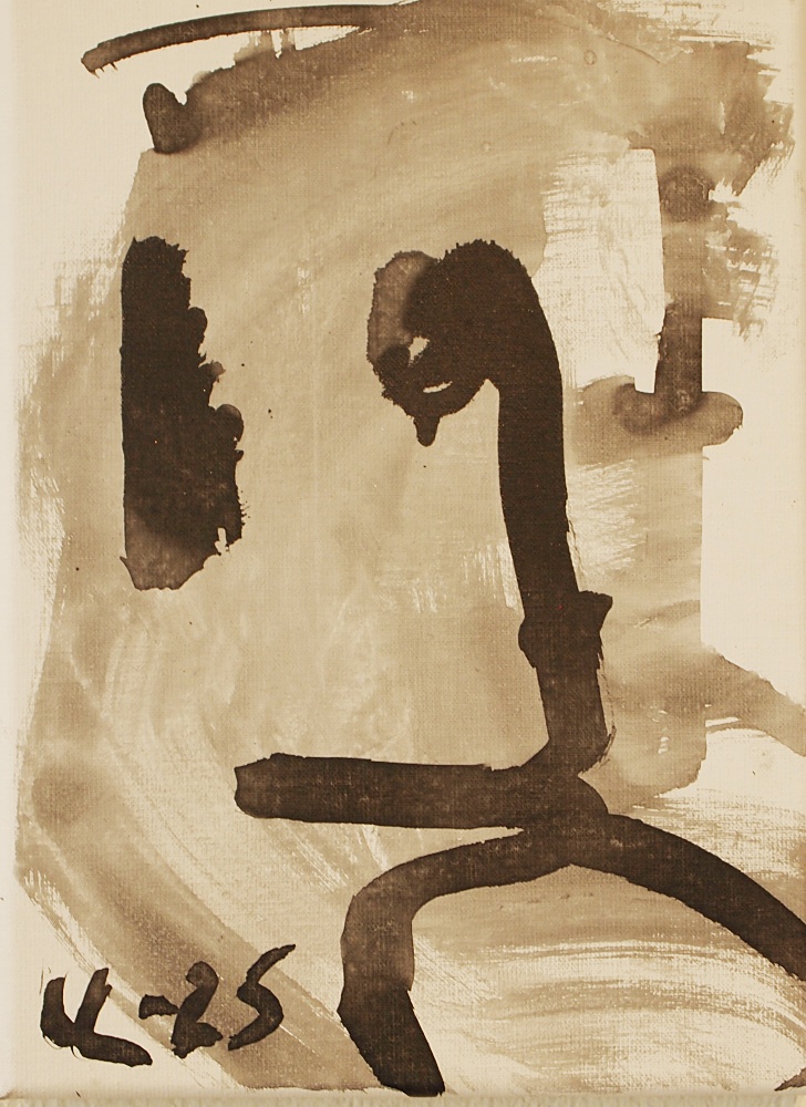 93) Porträtt av man, Akryl, 32x24 cm