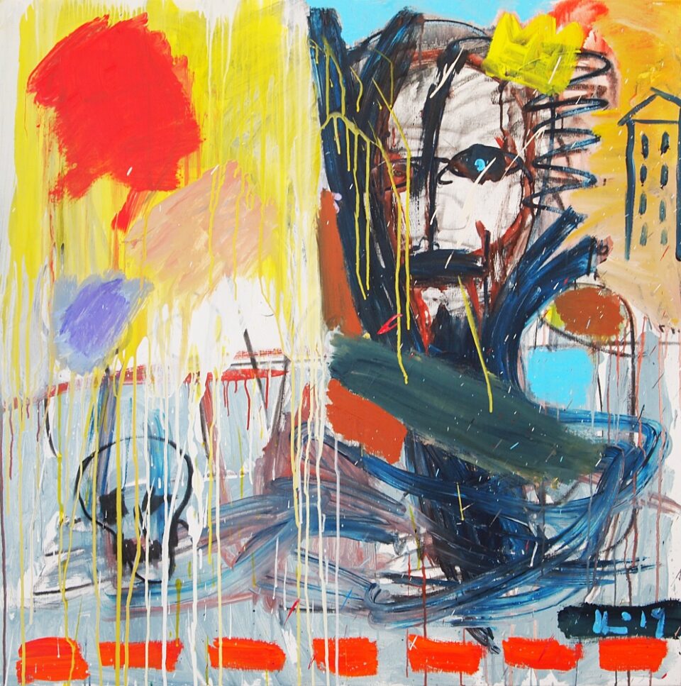 97) Hamlet, Akryl, 120x120 cm