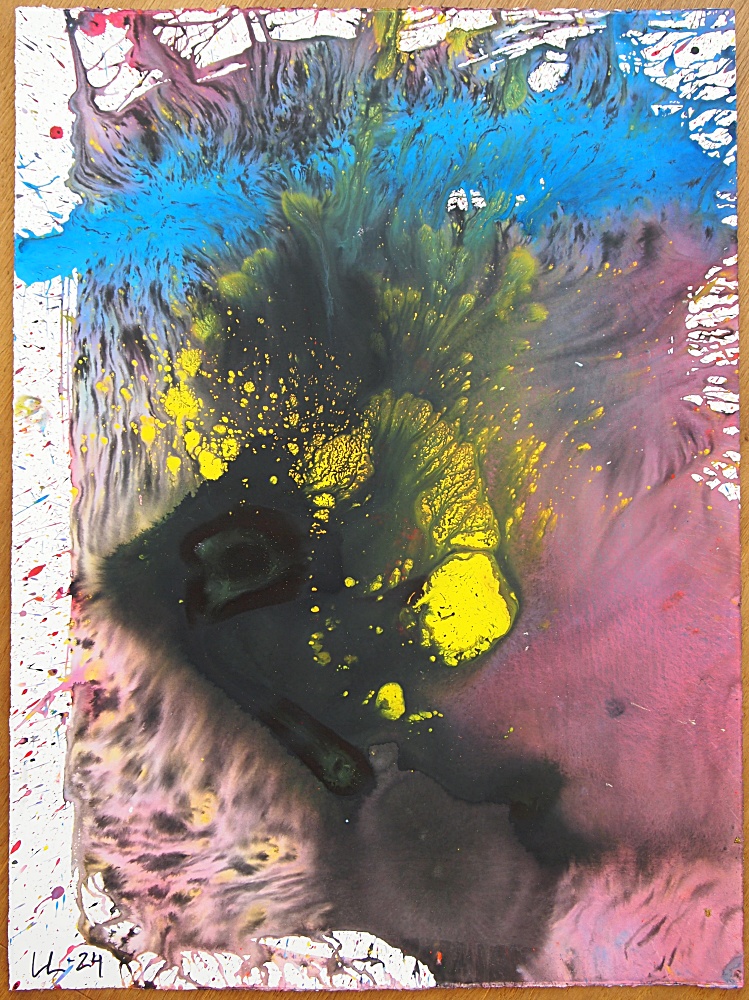 26. Utan titel, akryl, 57x77 cm