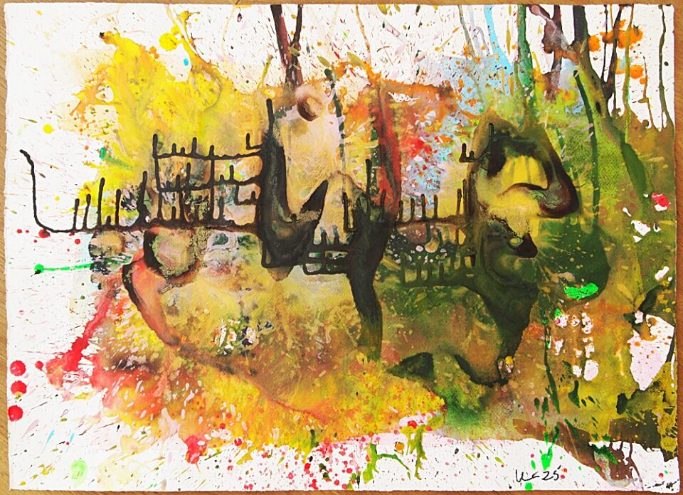 28. Banquet, akryl, 57x77 cm