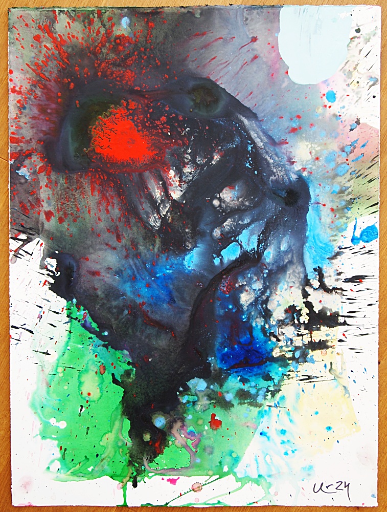 33. Fantom, akryl, 57x77 cm