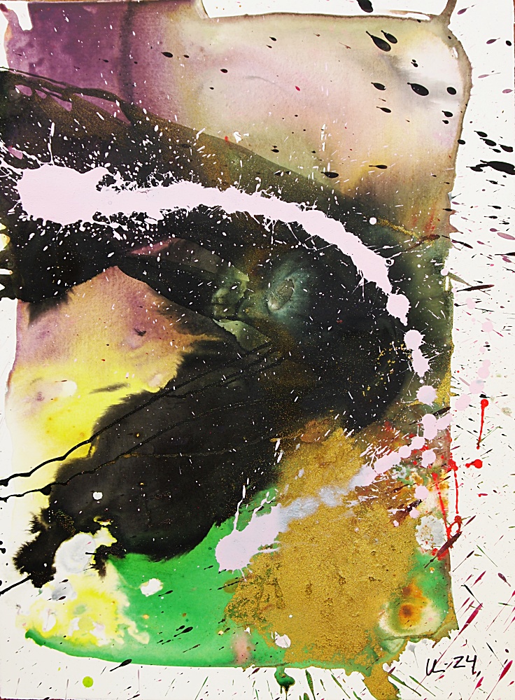 36. Utan titel, akryl, 57x77 cm