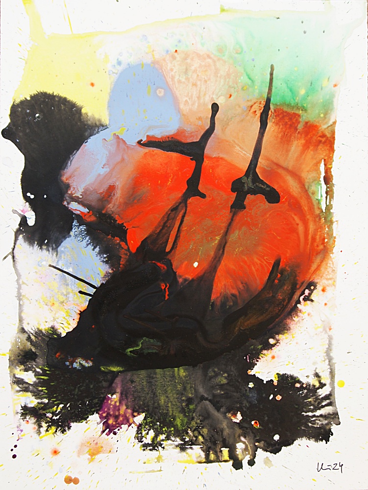 39. Utan titel, akryl, 57x77 cm