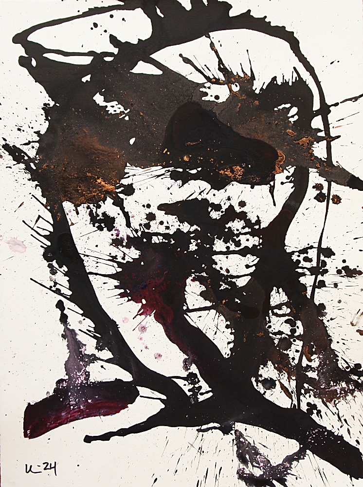 46. Figur, akryl, 57x77 cm