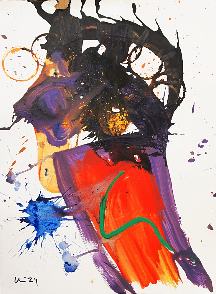 47. Figur, akryl, 57x77 cm