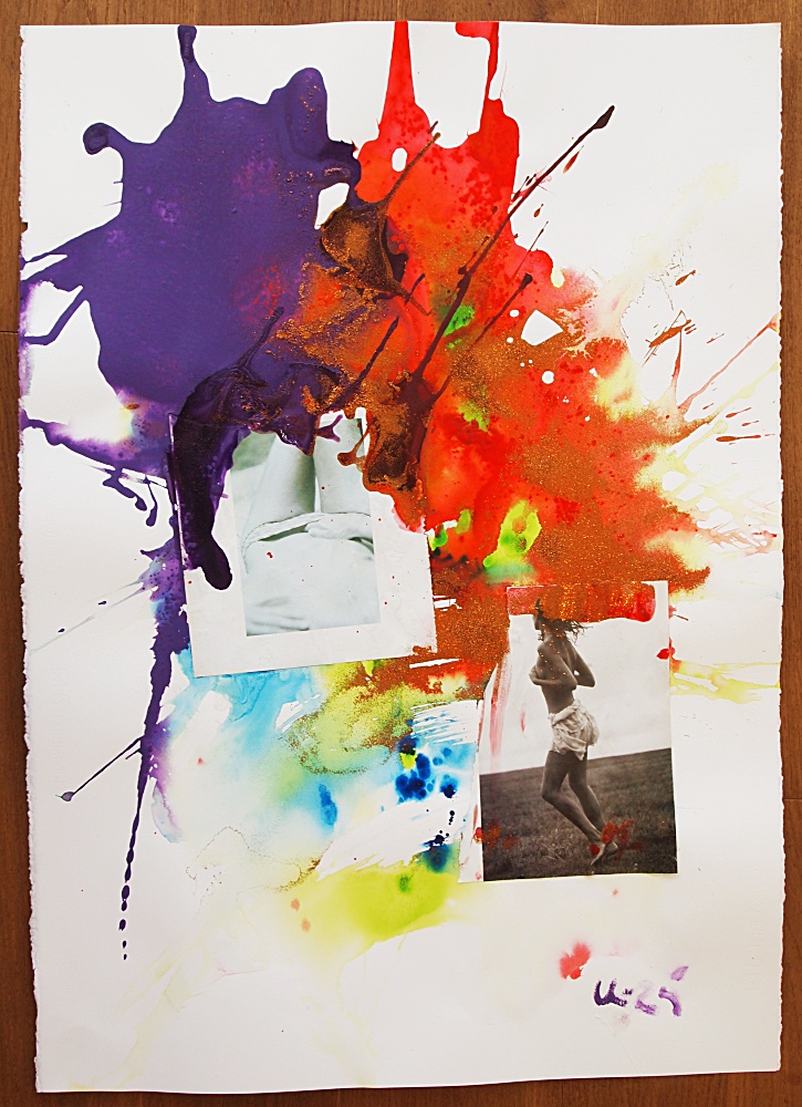 49. Amoroso, akryl/kollage, 71x100 cm