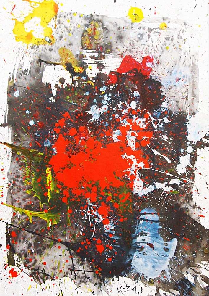 54. Utan titel, akryl, 71x100 cm