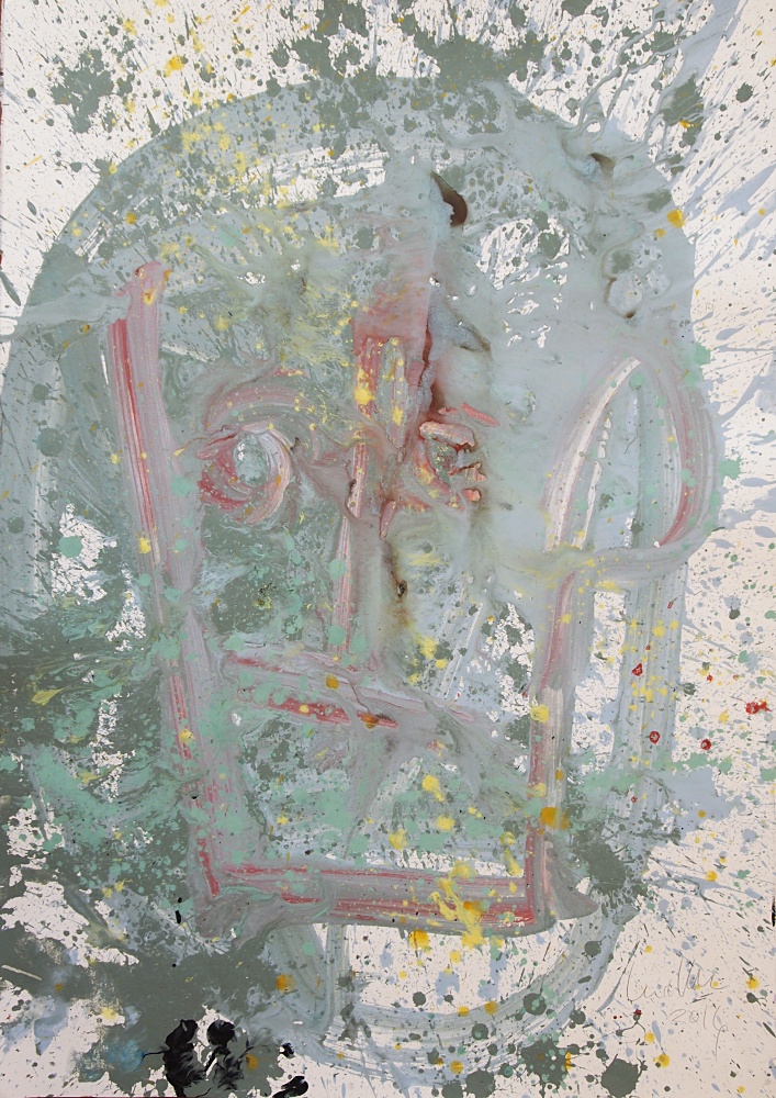 66. Figur, akryl, 71x100 cm