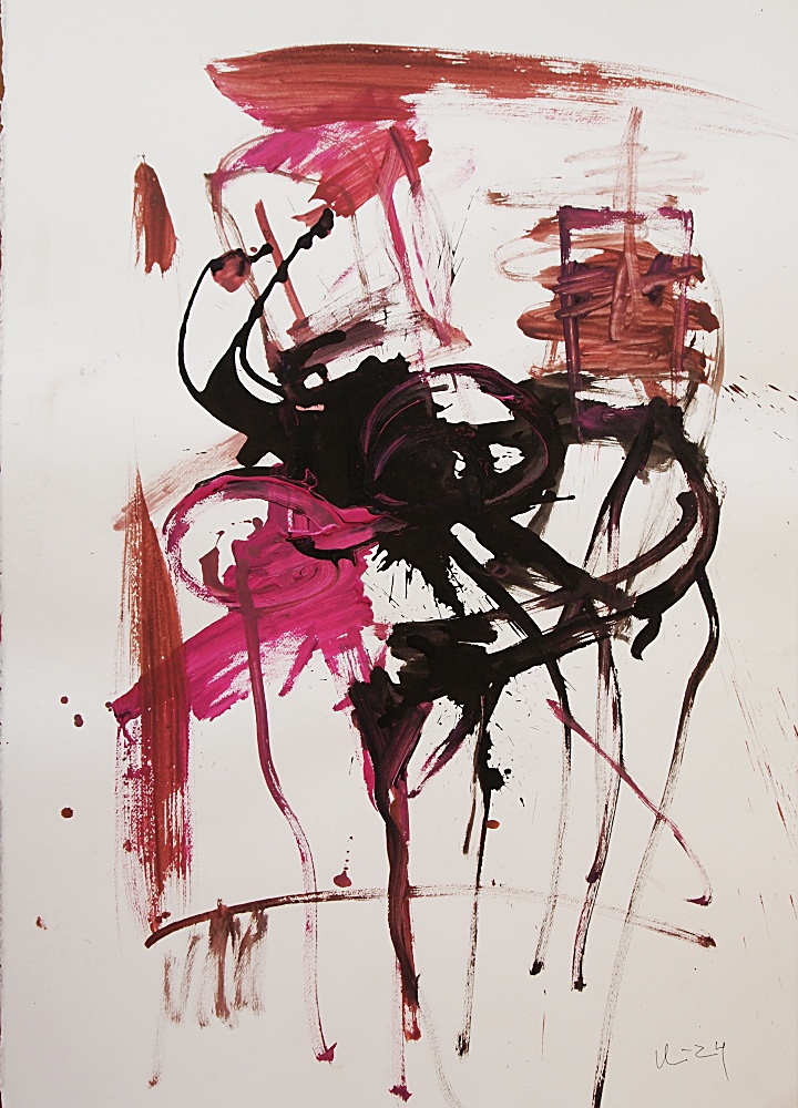 75. Man, kvinna, akryl, 71x100 cm