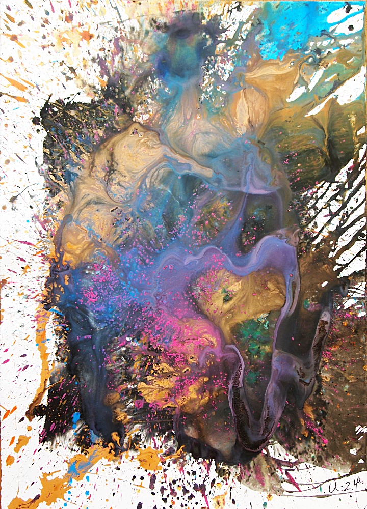 83. Porträtt, akryl, 71x100 cm