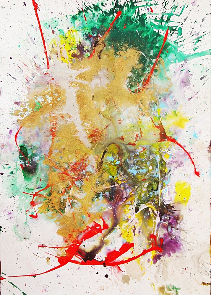 84. Champagne supernova, akryl, 71x100 cm