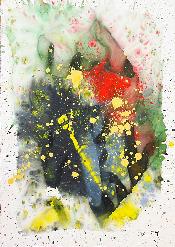 87. Utan titel, akryl, 71x100 cm