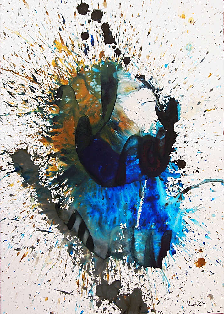 88. Utan titel, akryl, 71x100 cm